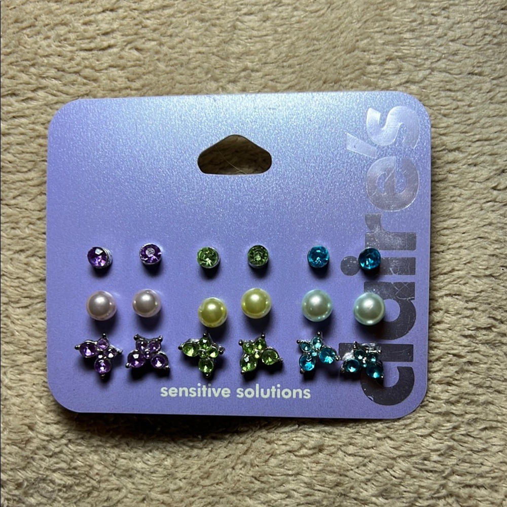 NWOT Claire's Colorful Stud Earring Set